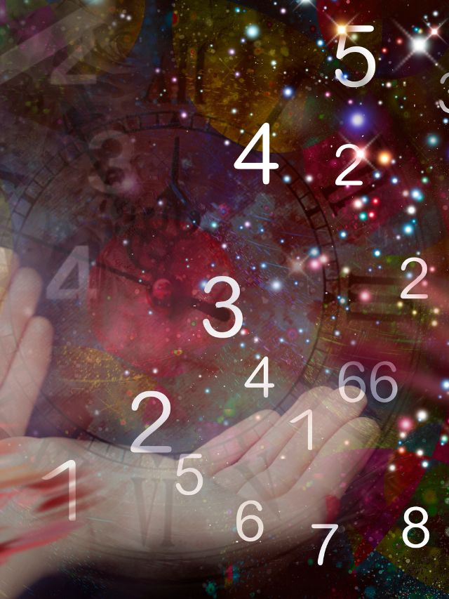 numbers floating in space