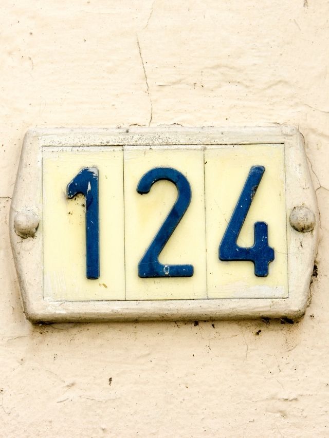 124 sign on a wall