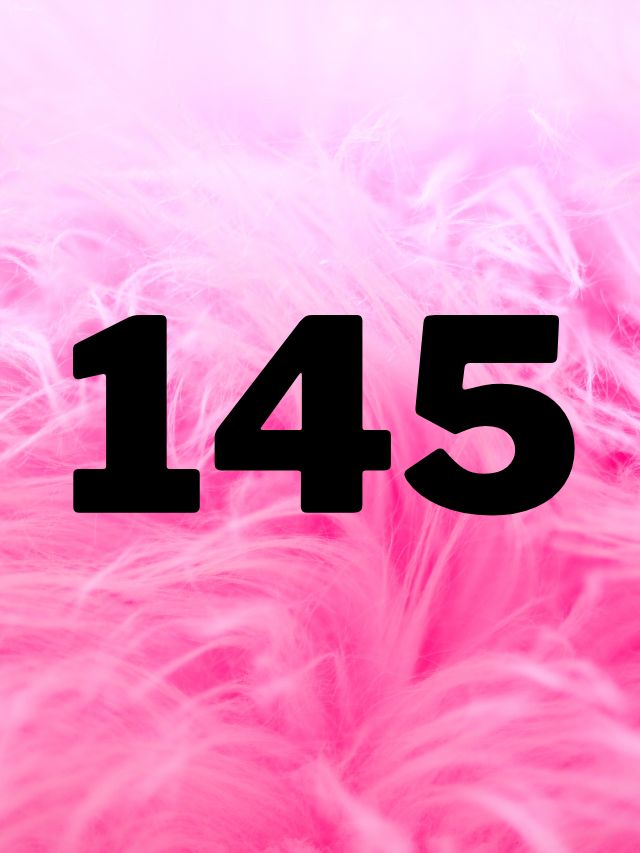 145 on pink background