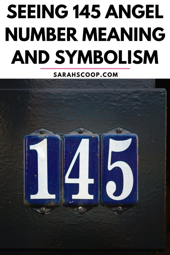 145 angel number meaning Pinterest image