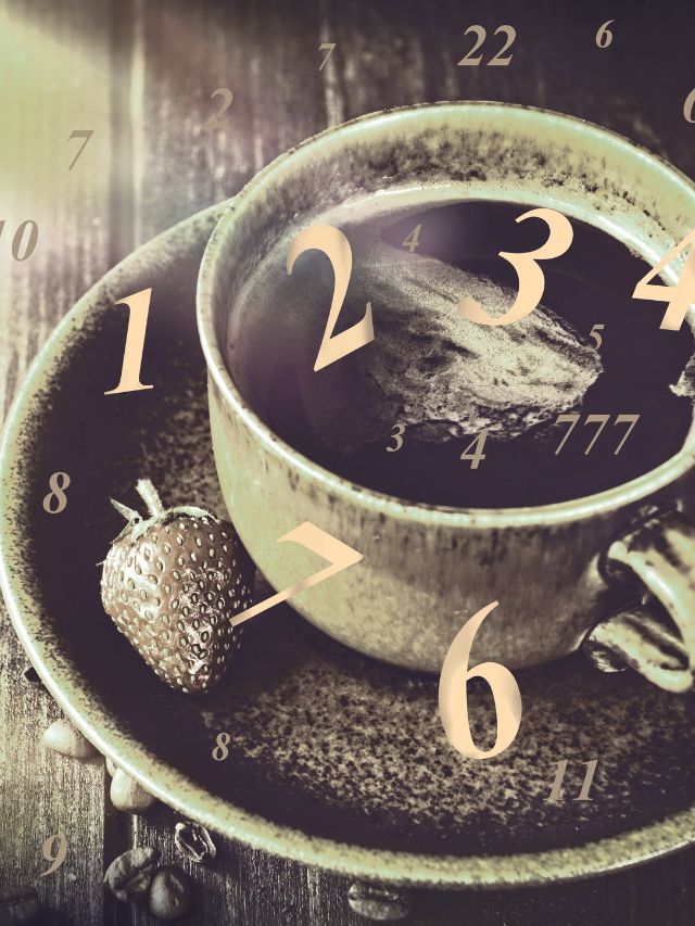 numbers inside coffee cup