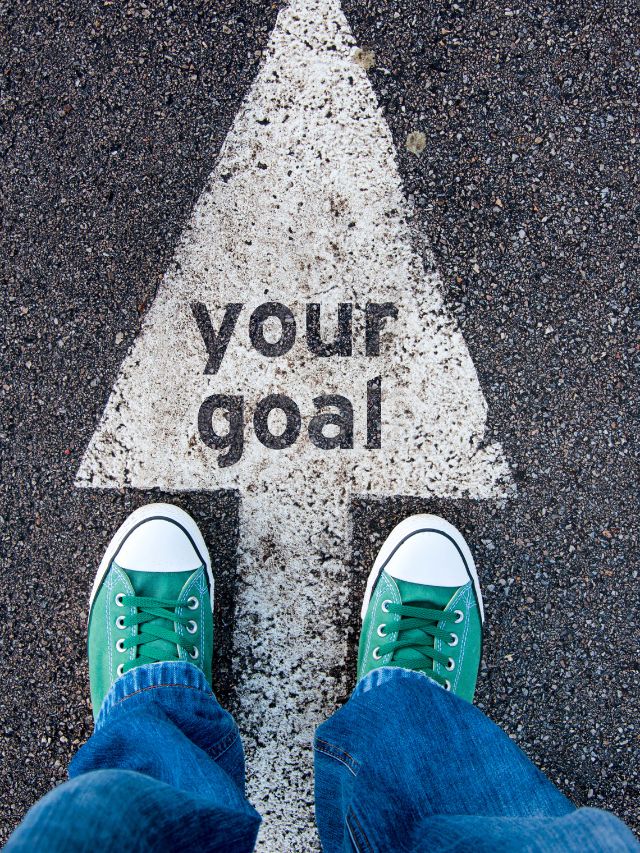 your goal arrow on the road