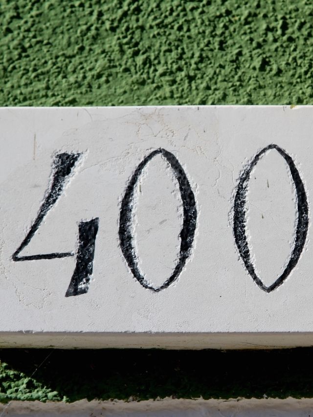 400 number on a sign