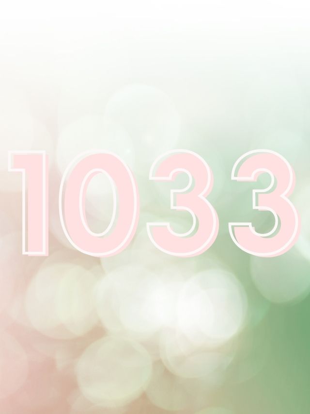 1033 angel number on abstract background