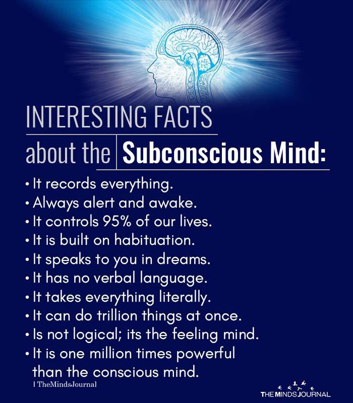Interesting facts about the subconscious mind