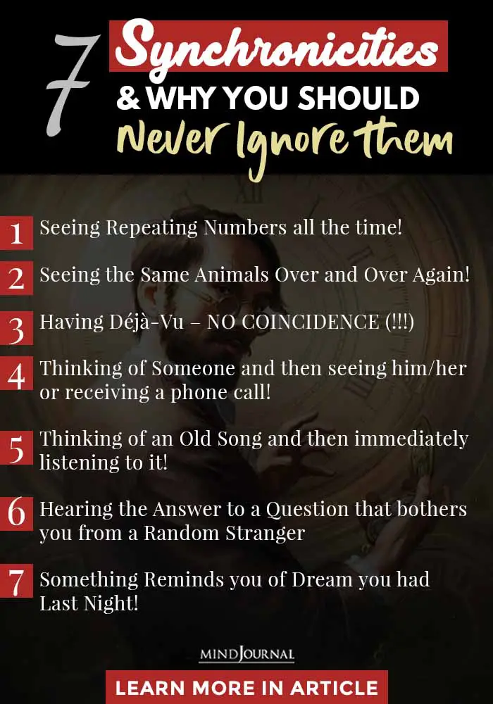 Synchronicities NEVER Ignore them infographic